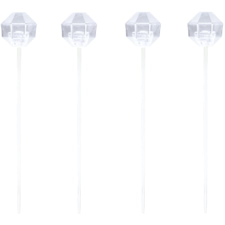 Trendware Clear Diamond Picks, 3", 96PK 193432